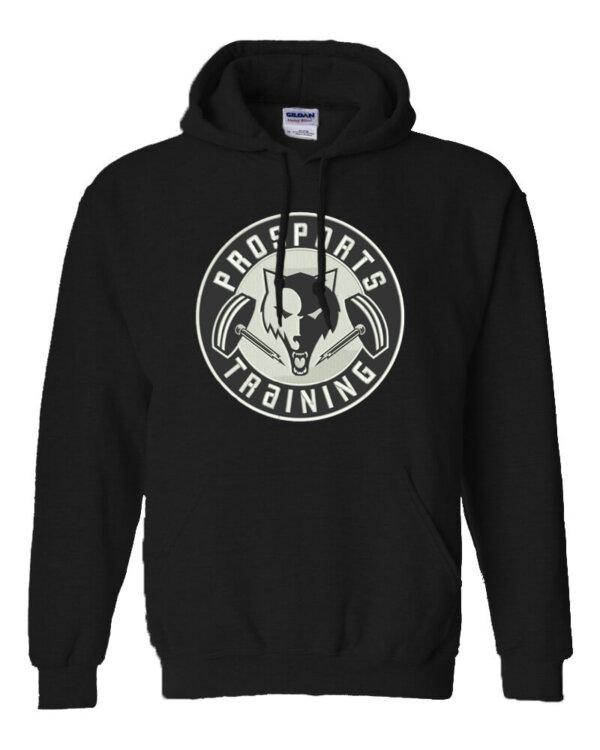 An image of a black Pro Sports Training hoodie