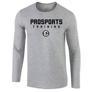 An image of a grey mens Pro Sports Training Long Sleeve T-shirt