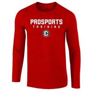An image of a red mens Pro Sports Training Long Sleeve T-shirt